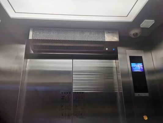 2024 Nuovo ascensore in acciaio inossidabile ventilazione tenda d'aria con corpo di induzione auto on / off, 32 pollici