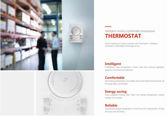 Tenda aria calda Theodoor Serie 6G  Barriera per porte adatta a ristoranti, hotel, negozi 0.9m-1.8m